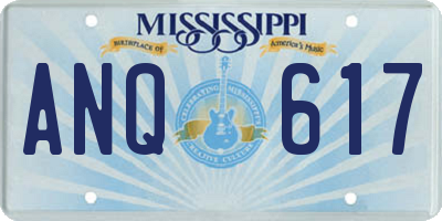 MS license plate ANQ617