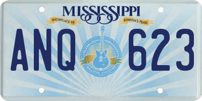 MS license plate ANQ623