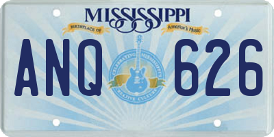 MS license plate ANQ626