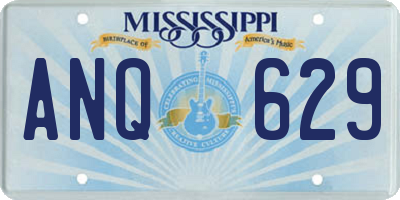 MS license plate ANQ629