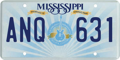 MS license plate ANQ631