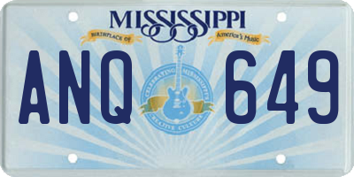 MS license plate ANQ649