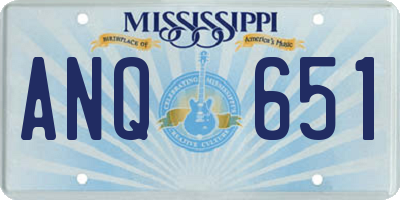 MS license plate ANQ651