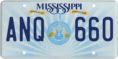 MS license plate ANQ660