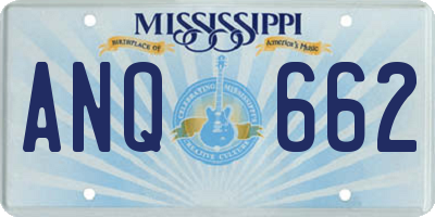 MS license plate ANQ662