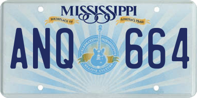MS license plate ANQ664