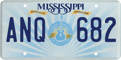 MS license plate ANQ682