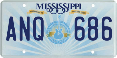 MS license plate ANQ686