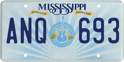 MS license plate ANQ693