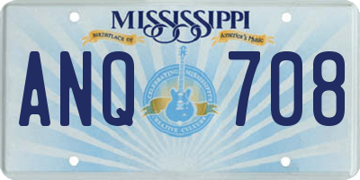 MS license plate ANQ708