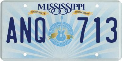MS license plate ANQ713