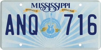 MS license plate ANQ716