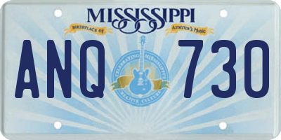MS license plate ANQ730