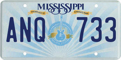 MS license plate ANQ733
