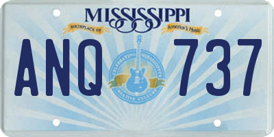 MS license plate ANQ737