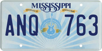 MS license plate ANQ763