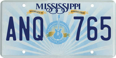 MS license plate ANQ765