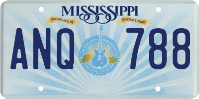 MS license plate ANQ788