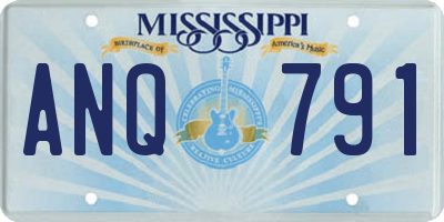 MS license plate ANQ791
