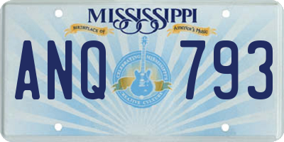 MS license plate ANQ793