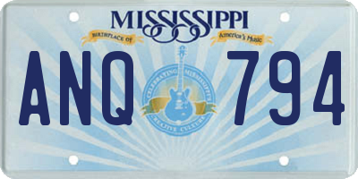 MS license plate ANQ794