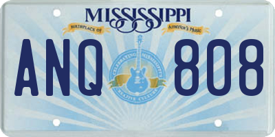 MS license plate ANQ808