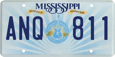 MS license plate ANQ811
