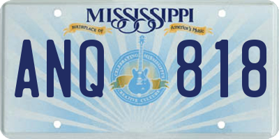 MS license plate ANQ818