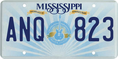 MS license plate ANQ823
