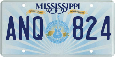 MS license plate ANQ824
