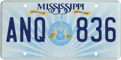 MS license plate ANQ836
