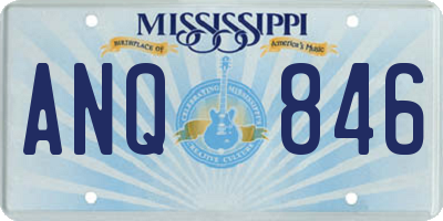 MS license plate ANQ846