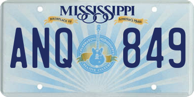 MS license plate ANQ849