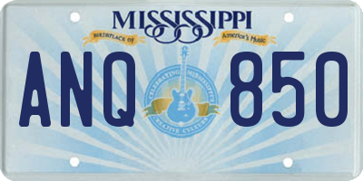 MS license plate ANQ850
