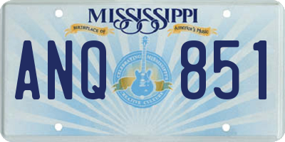 MS license plate ANQ851