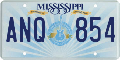 MS license plate ANQ854