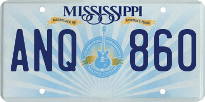 MS license plate ANQ860