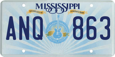 MS license plate ANQ863