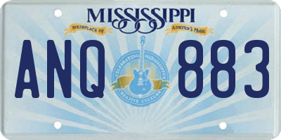 MS license plate ANQ883