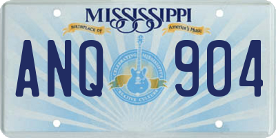 MS license plate ANQ904