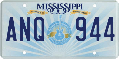 MS license plate ANQ944