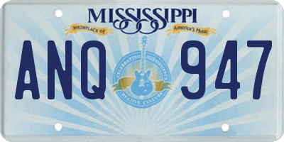 MS license plate ANQ947