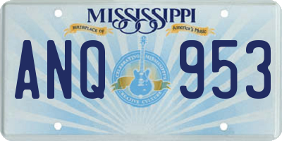 MS license plate ANQ953