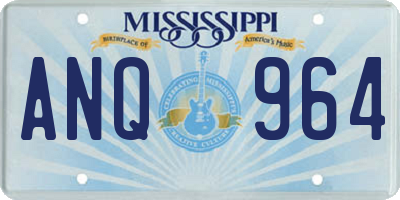 MS license plate ANQ964