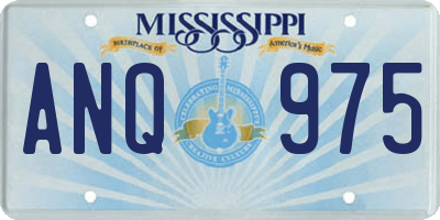 MS license plate ANQ975