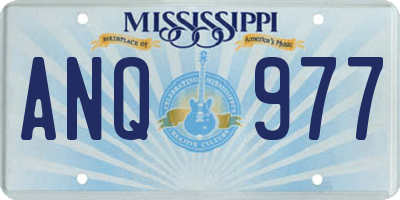 MS license plate ANQ977