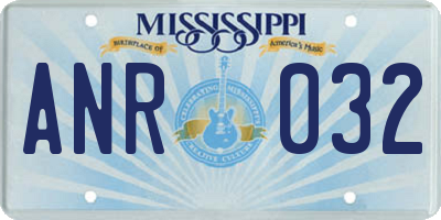 MS license plate ANR032