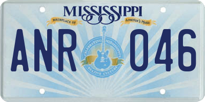 MS license plate ANR046