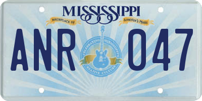 MS license plate ANR047