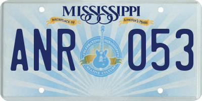 MS license plate ANR053